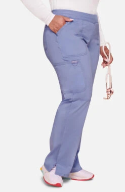 Women's Elastic Waistband Cargo Pull-On Scrub Pant -Medical Clothing Store 4 ck ww110 650