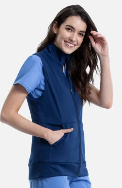 Women's Knit Solid Scrub Vest 3 Women's Knit Solid Scrub Vest -Medical Clothing Store 4 ck ww521 650