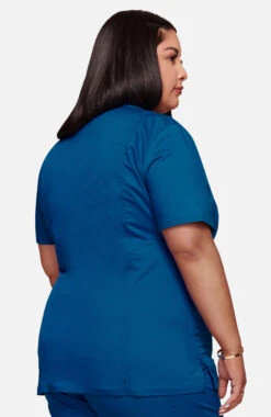 Women's Mock Wrap Solid Scrub Top -Medical Clothing Store 4 ck ww610 650