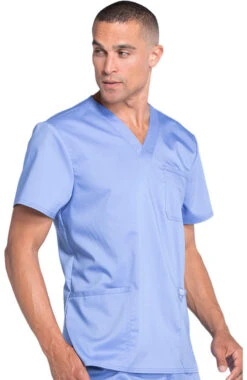 Clearance Men's V-Neck Utility Solid Scrub Top -Medical Clothing Store 4 ck ww670 clearance 650