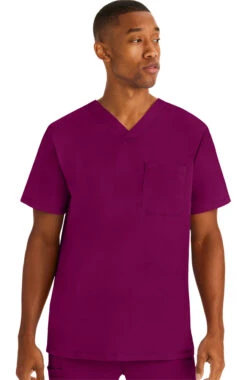 Men's Mason Solid Scrub Top -Medical Clothing Store 4 hh 2591 650