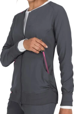 Women's Clarity Zip Front Solid Scrub Jacket 3 Women's Clarity Zip Front Solid Scrub Jacket -Medical Clothing Store 4 ko 445 650