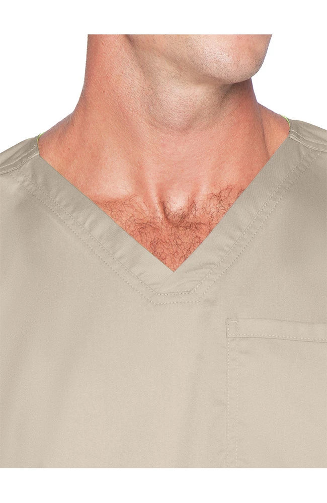 Men's V-Neck Chest Pocket Solid Scrub Top Men's V-Neck Chest Pocket Solid Scrub Top -Medical Clothing Store 4 ln 4253 650