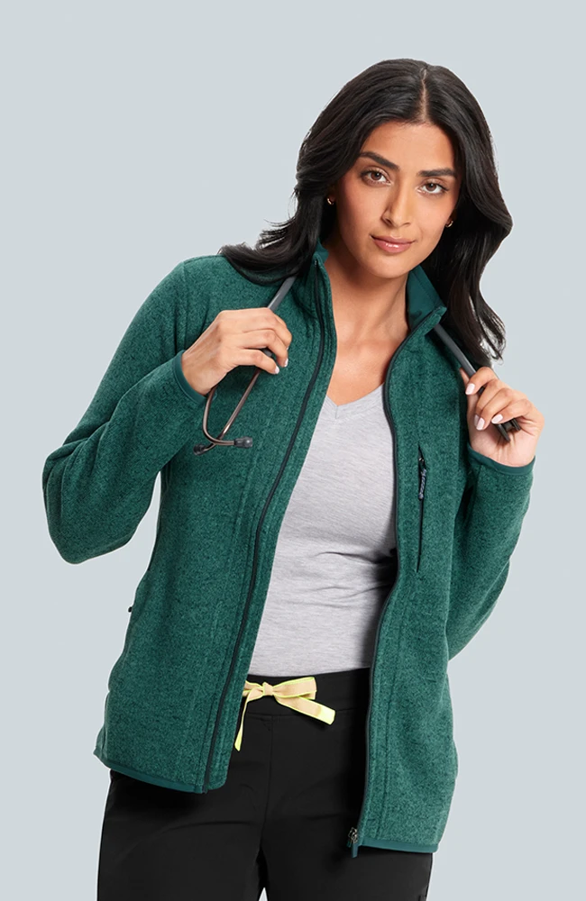 Women's Strata Full-Zip 5-Pocket Fleece Jacket Women's Strata Full-Zip 5-Pocket Fleece Jacket -Medical Clothing Store 4 md sj12103 650