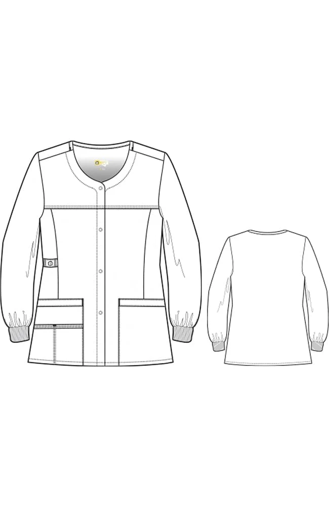 Clearance Women's Constance Snap Front Solid Scrub Jacket Clearance Women's Constance Snap Front Solid Scrub Jacket -Medical Clothing Store 4 wk 8108 clearance 650