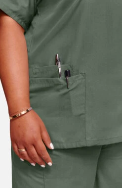 Women's V-Neck 2 Pocket Solid Scrub Top -Medical Clothing Store 5 ck 4700 650