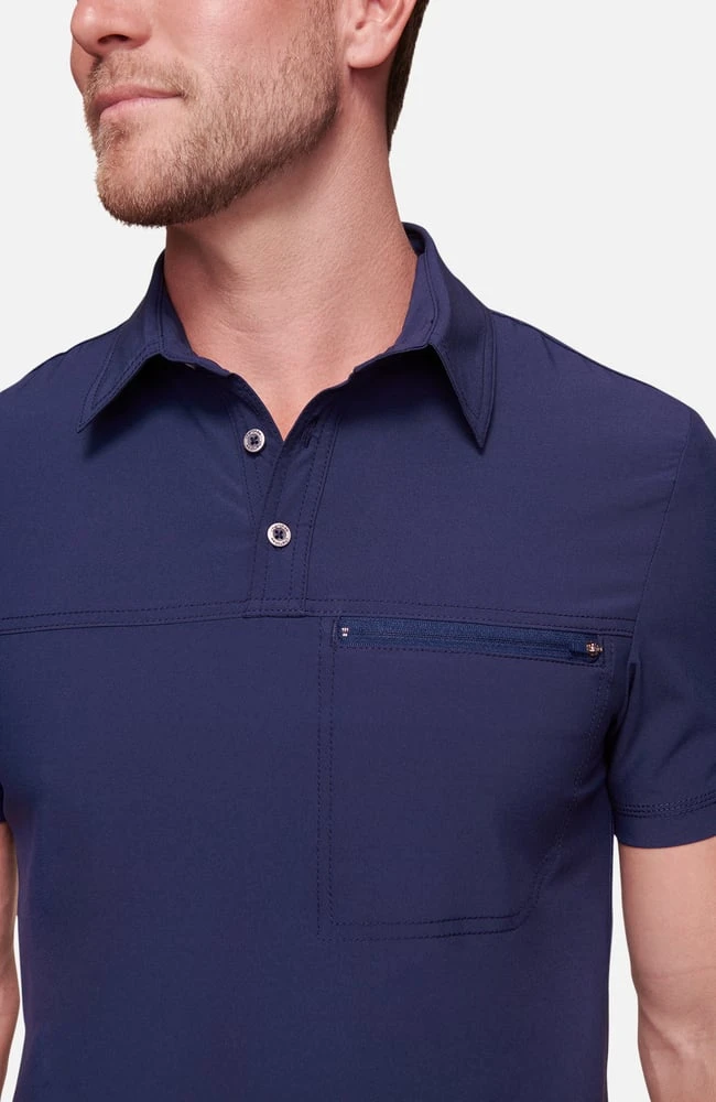 Men's Zip Polo Shirt Cherokee Men's Zip Polo Shirt -Medical Clothing Store 5 ck ck825a 650