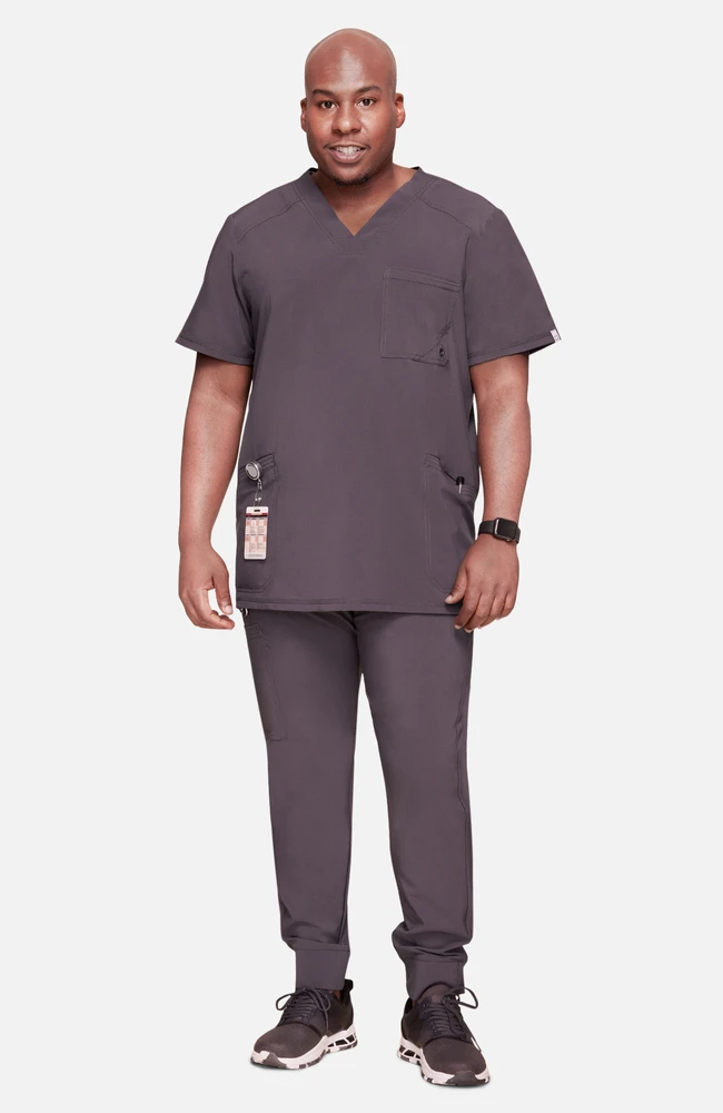 Men's V-Neck Solid Scrub Top Cherokee Men's V-Neck Solid Scrub Top -Medical Clothing Store 5 ck ck900a 650