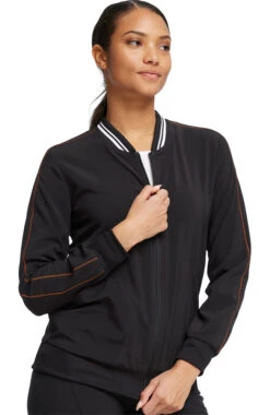 Cherokee Clearance Women's Undying Love Print Bomber Jacket -Medical Clothing Store 5 ck tf385 printclearance 650