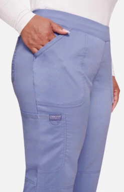 Women's Elastic Waistband Cargo Pull-On Scrub Pant -Medical Clothing Store 5 ck ww110 650