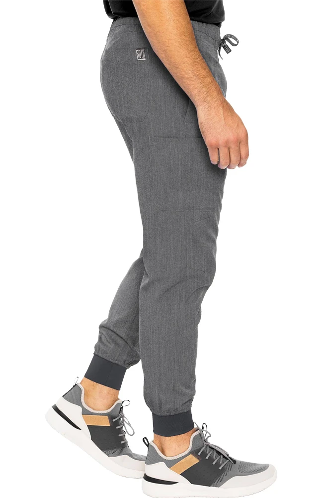 Men's Cadence Solid Scrub Top & Bowen Jogger Scrub Pant Set Men's Cadence Solid Scrub Top & Bowen Jogger Scrub Pant Set -Medical Clothing Store 5 pe 6set 650