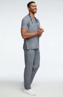Clearance Unisex V-Neck Solid Scrub Top & Cargo Scrub Pant Set -Medical Clothing Store 6 ah lsset2 clearance 650