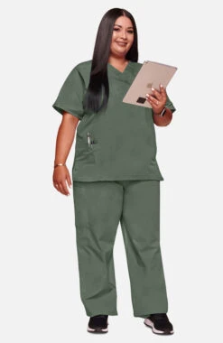 Women's V-Neck 2 Pocket Solid Scrub Top -Medical Clothing Store 6 ck 4700 650