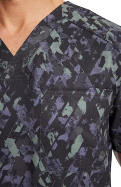 Cherokee Clearance Men's Crosstown Texture Print Scrub Top -Medical Clothing Store 6 ck ck920 printclearance 650