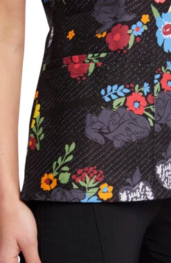 Cherokee Clearance Women's Just One Apple Print Scrub Top -Medical Clothing Store 6 ck tf614 printclearance 650