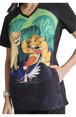 Cherokee Women's Too Funny Print Scrub Top -Medical Clothing Store 6 ck tf627 print 650