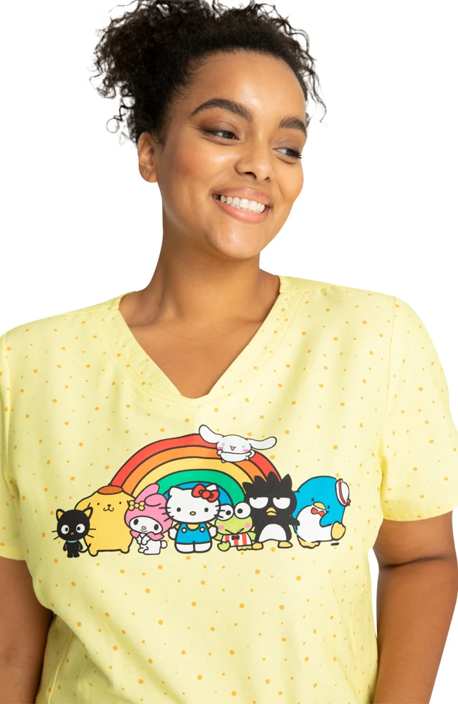 Clearance Women's Under The Rainbow Print Scrub Top Cherokee Clearance Women's Under The Rainbow Print Scrub Top -Medical Clothing Store 6 ck tf772 printclearance 650