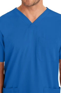 Men's Matthew V-Neck Solid Scrub Top -Medical Clothing Store 6 hh 2590 650