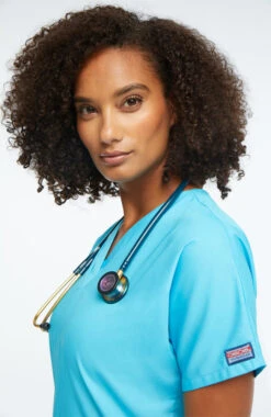 Women's V-Neck 2 Pocket Solid Scrub Top -Medical Clothing Store 7 ck 4700 650