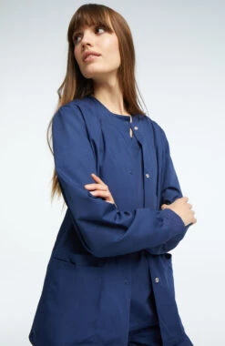 Clearance Women's Jewel Neck Warmup Solid Scrub Jacket -Medical Clothing Store 9 ck 4350 clearance 650